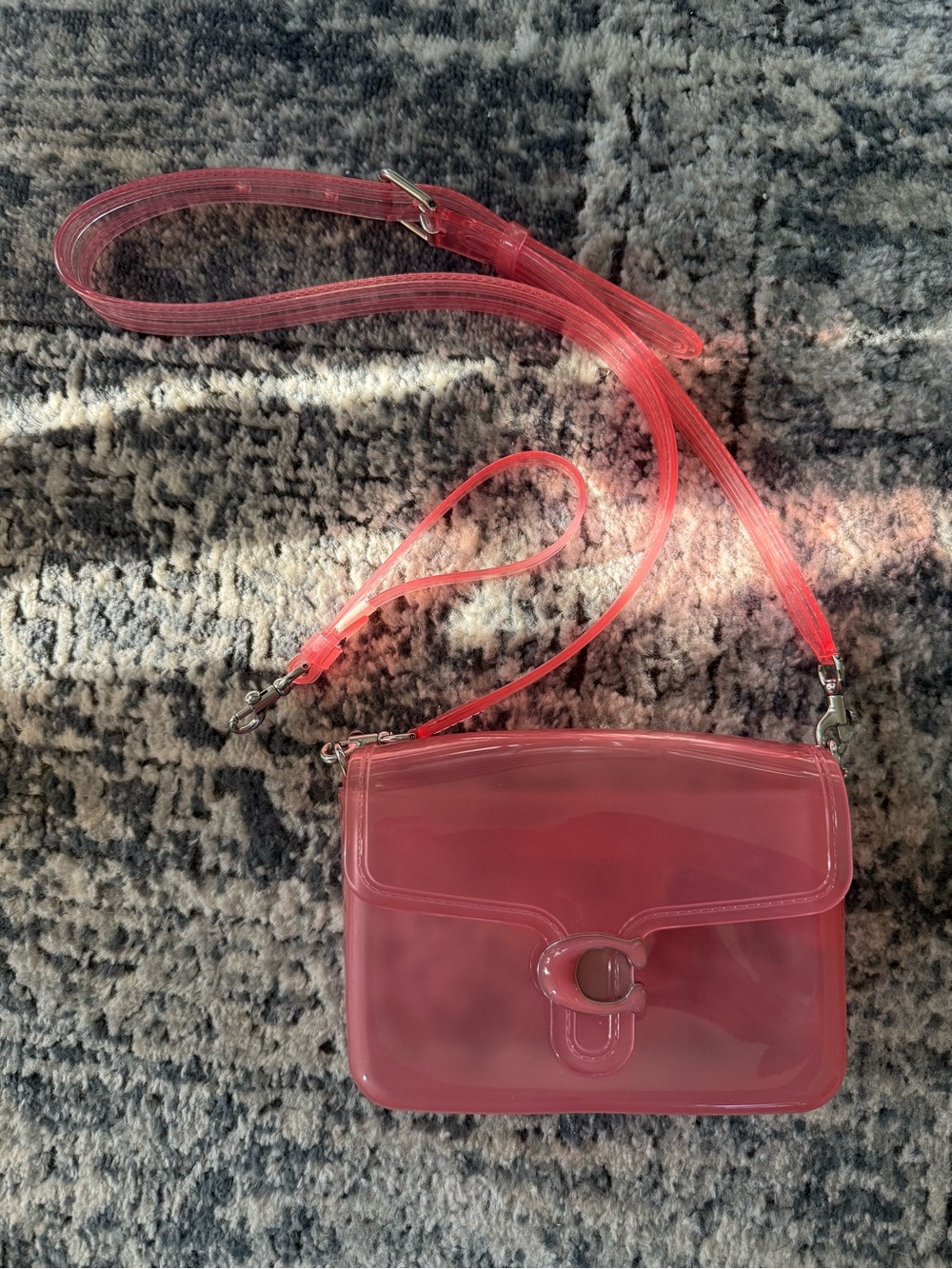 Coach Pink Clear Jelly Tabby Bag